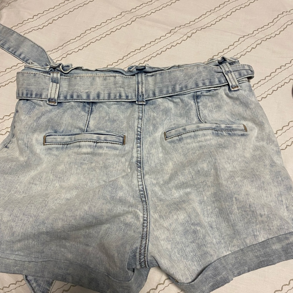 High waisted jean shorts